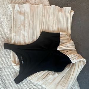 Zara Knit & Crepe Maxi Dress
